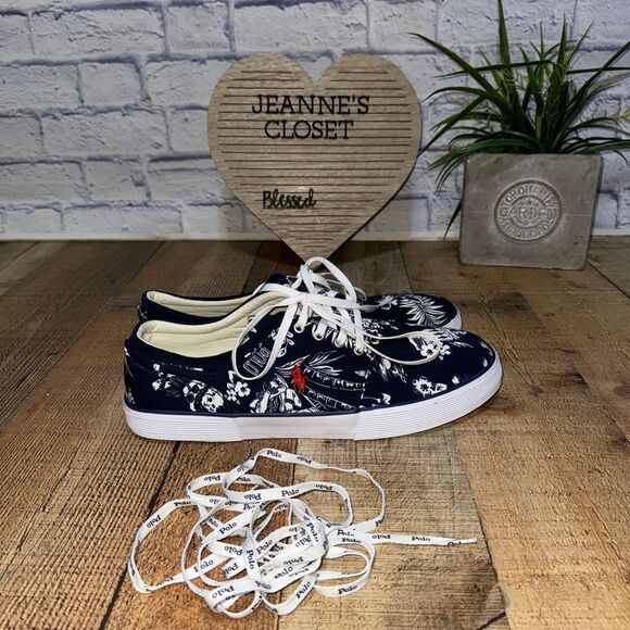 Ralph Lauren Mens Faxon low Oval Mesh Trainers - Picture 5 of 12